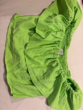 a new day Lime Green Off-Shoulder Crop Top